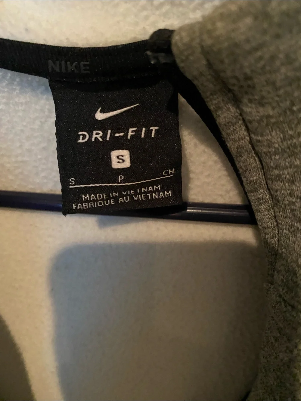 Nike Gray Dri-Fit zip up hooded sweatshirt men’s